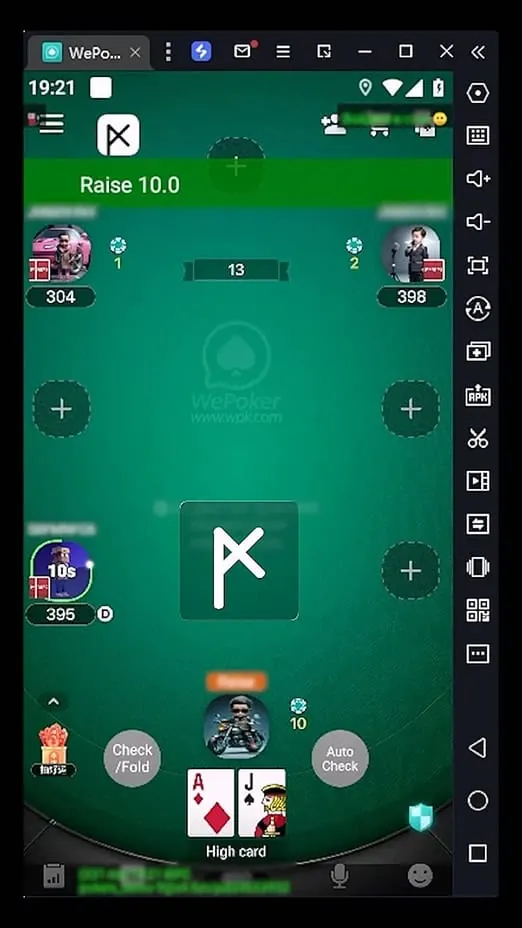 WePoker (WPK) bot screenshot