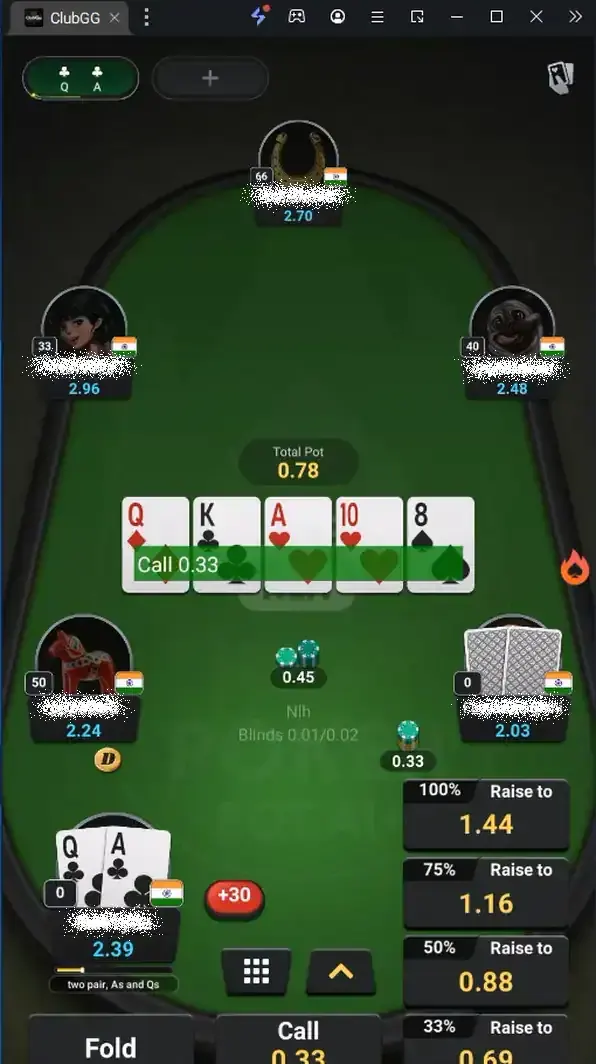 ClubGG bot screenshot
