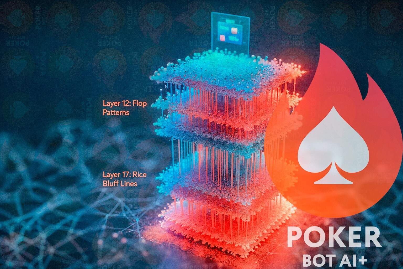 poker player studying neural networks in poker AI reading opponent behavior at table