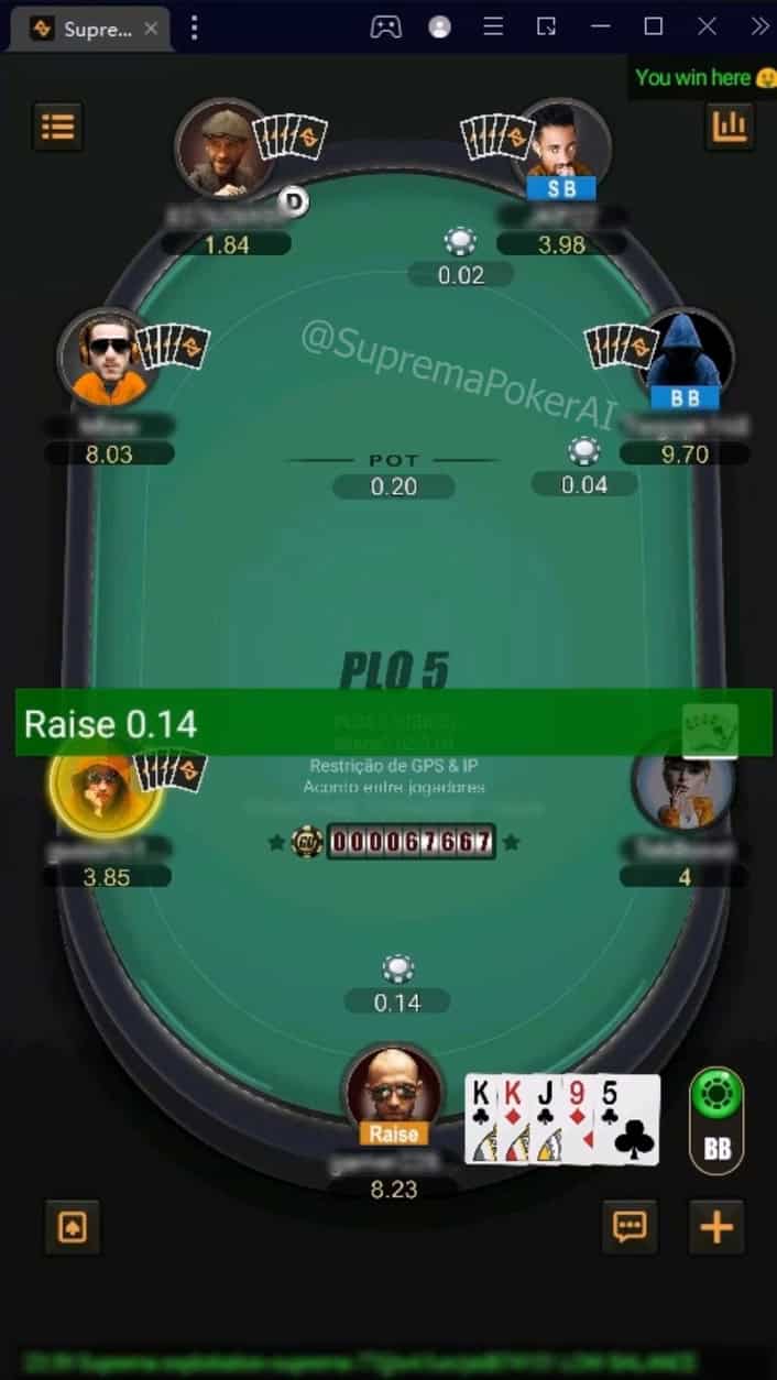 Suprema Poker Bot bot screenshot