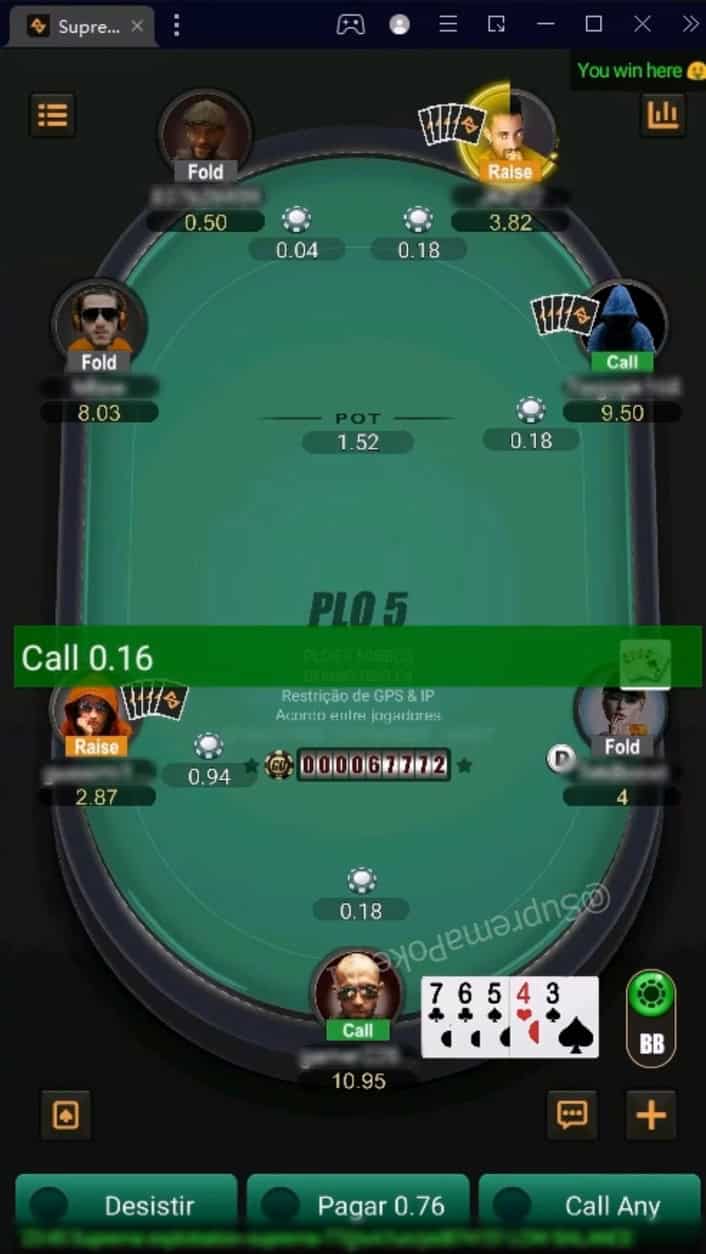 Suprema Poker Bot bot screenshot