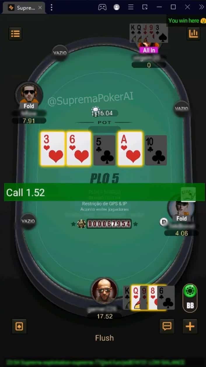 Suprema Poker Bot bot screenshot