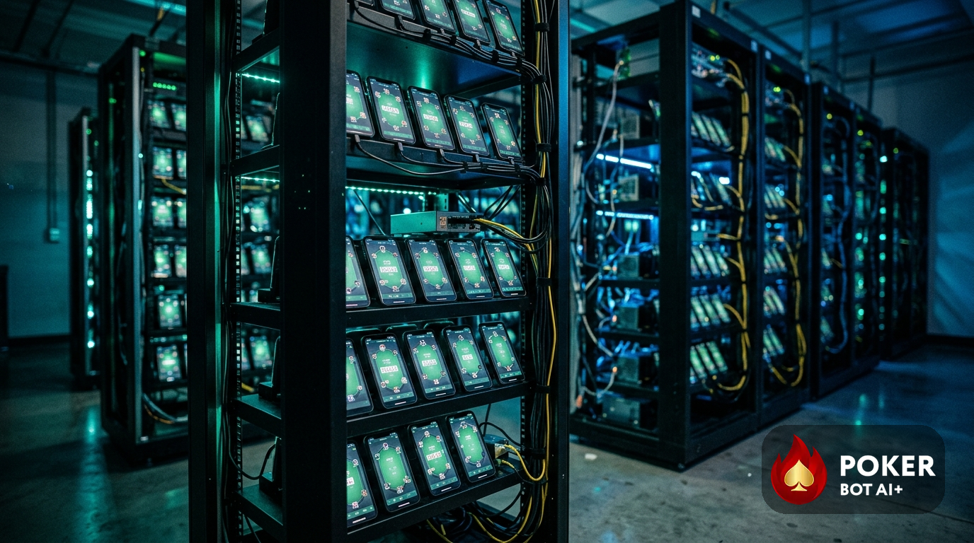 Poker bot farm devices servers multi-account operation 2026