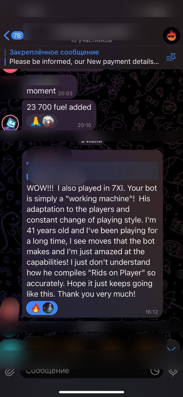 Client review: the bot is a 'working machine', adapting to players in real time