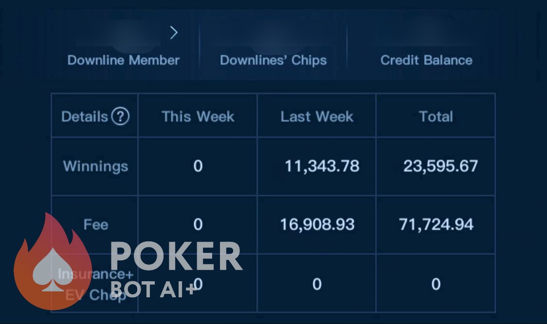 ClubGG bot — anonymized customer screenshot