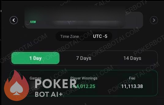 ClubGG bot — anonymized customer screenshot