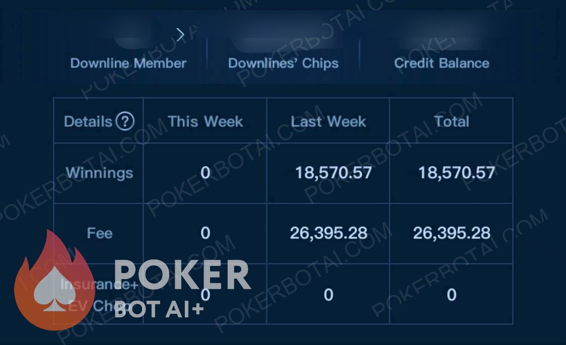 X-Poker bot — anonymized customer screenshot