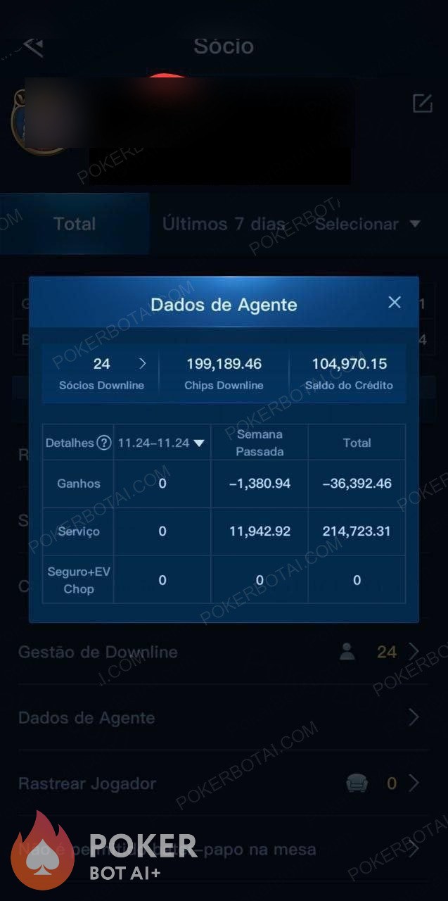 X-Poker bot — anonymized customer screenshot